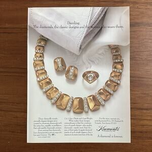 1986 Print Ad Krementz Jewelry a diamond is forever New Yorker Mag